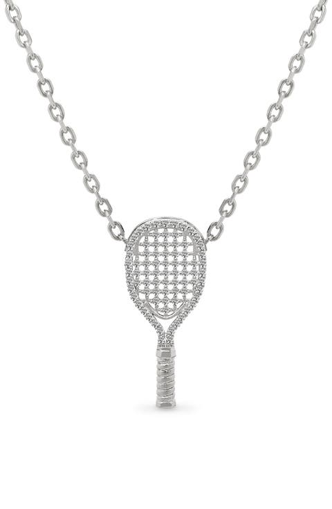 The Tennis Necklace, White Diamond Pavé