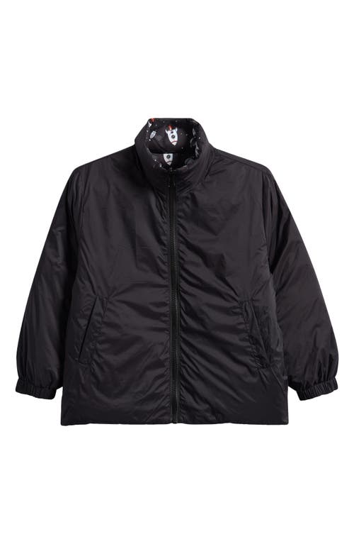 Calonie Kids' Blake Reversible Down Puffer Jacket In Black