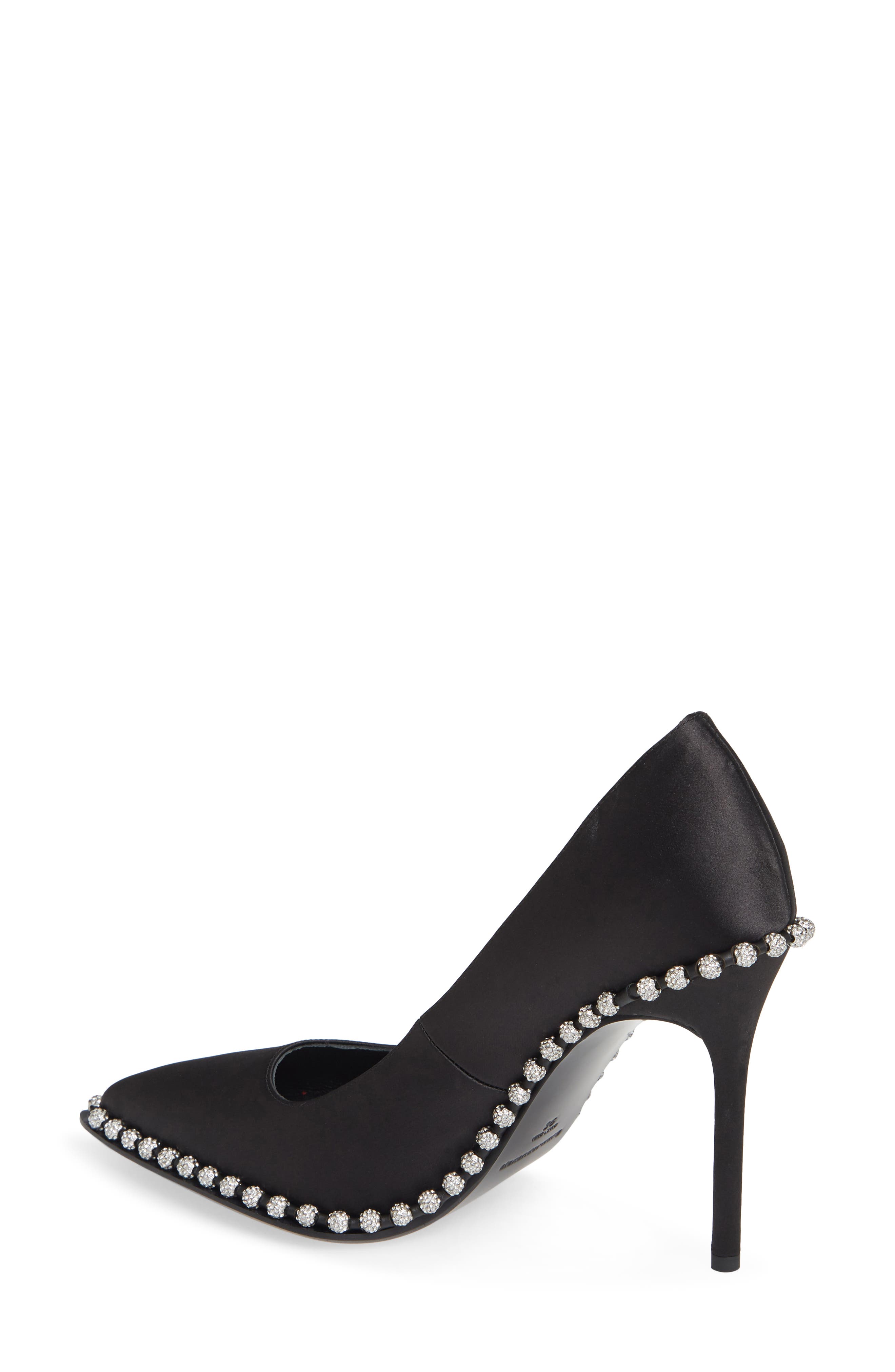 Alexander Wang Rie Crystal Stud Pointed Toe Pump, Alternate, color, 