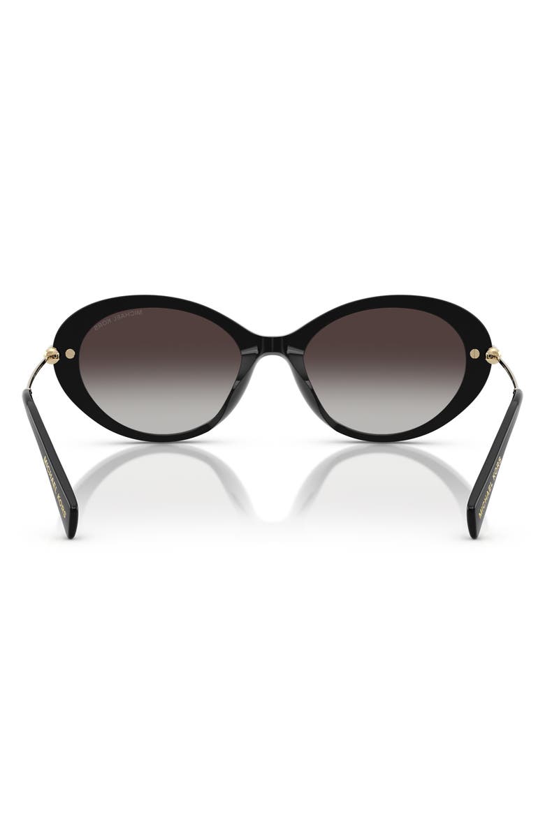 Michael Kors 53mm Gradient Oval Sunglasses, Alternate, color, Black / Dark Grey Gradient