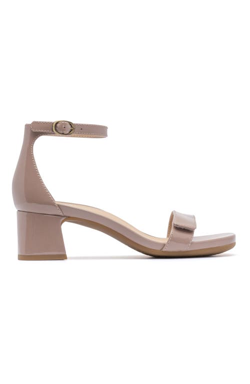 Abeo Avenue Strap Heels In Tan Patent - Metatarsal
