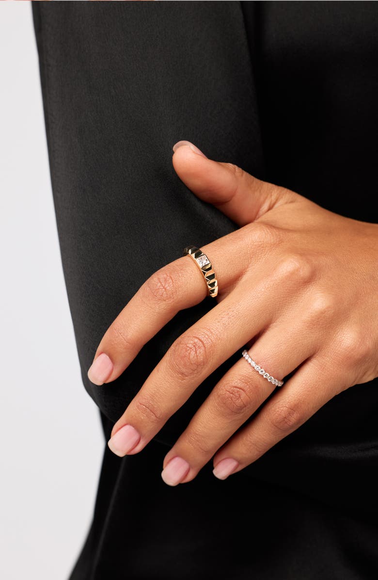 Ana Luisa Solid Yellow Gold - Diamond Astrid Ring, Alternate, color, Gold