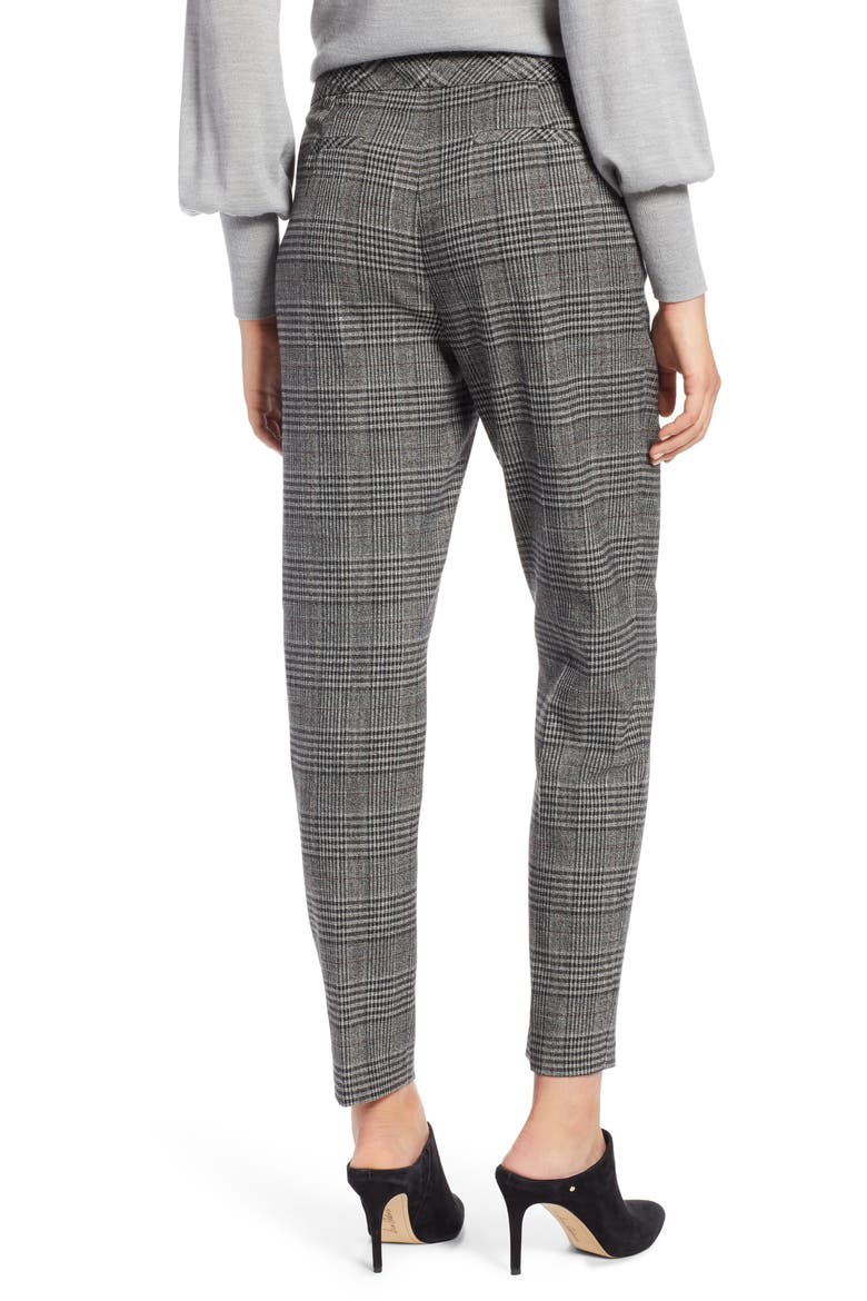 Plaid Skinny Pants, Alternate, color, BLACK PLAID