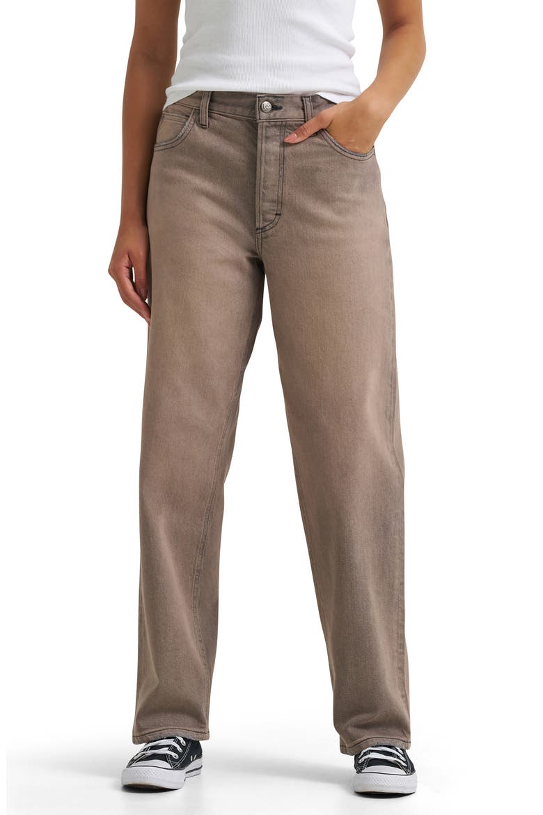 Low Slung Slouch Straight Leg Jeans, Main, color, PUZZLE FADE