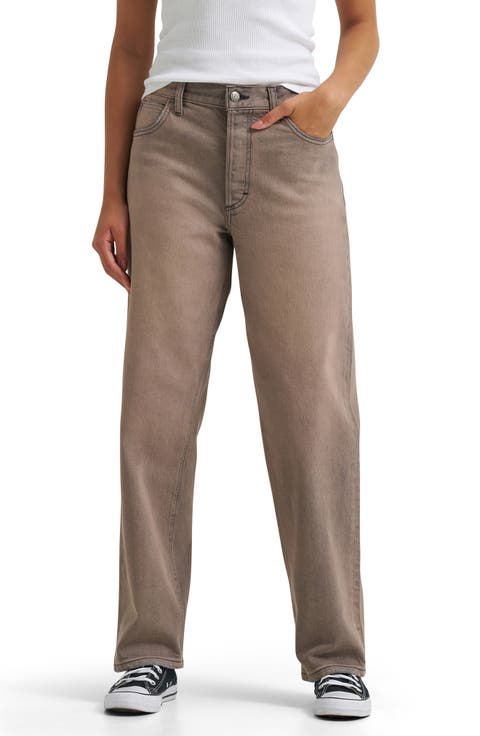 Low Slung Slouch Straight Leg Jeans