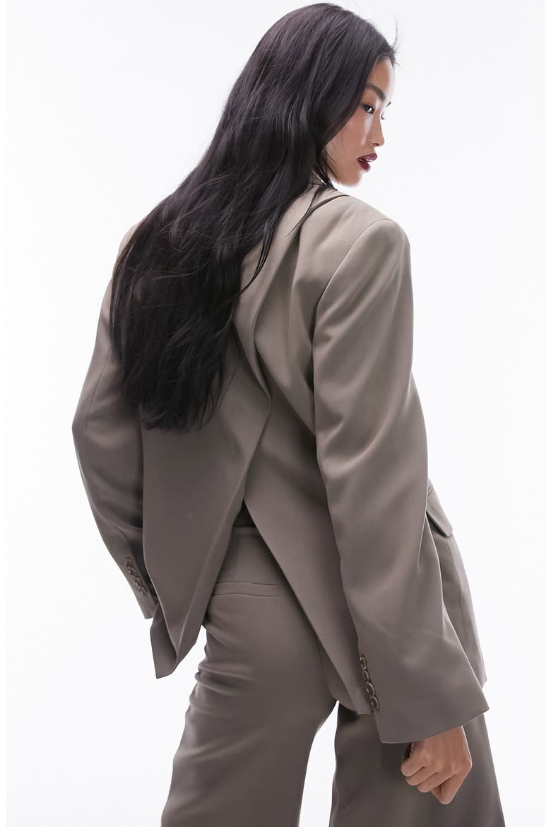 Split Back Oversize Blazer, Alternate, color, LIGHT GREY