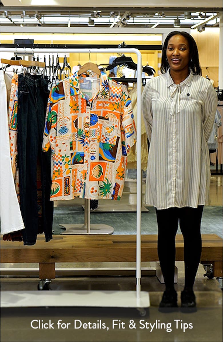 Print Loose Fit Button Up Top, sales video thumbnail