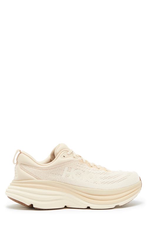 Hoka One One M Bondi 8 Man Sneakers Beige Size 9 Textile Fibers In Animal Print
