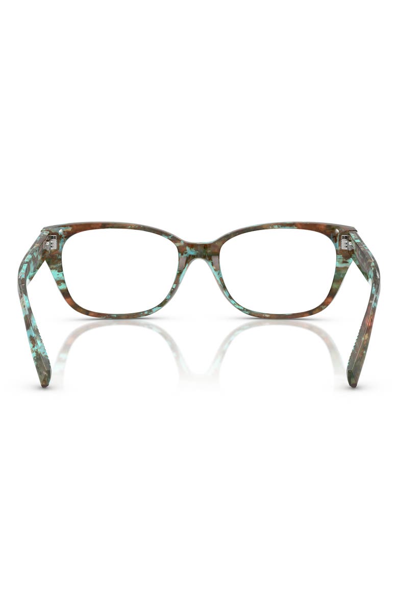 Tiffany & Co. 54mm Pillow Optical Glasses, Alternate, color, Blue Havana