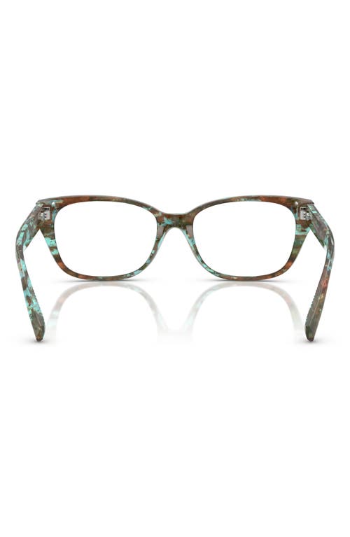 Tiffany & Co . 52mm Pillow Optical Glasses In Blue Havana