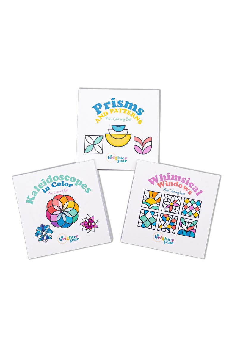 Mini Adult Coloring Books, Main, color, 3-Piece Playful Precision