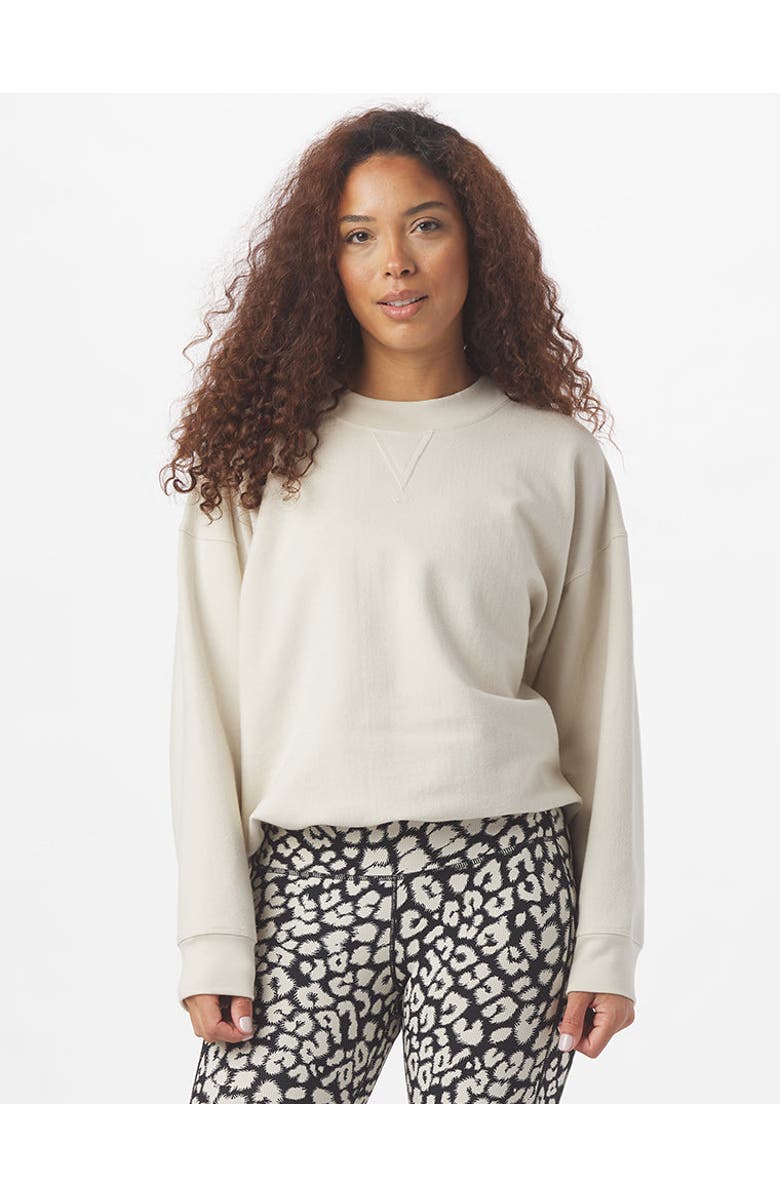 GLYDER Vintage Oversized Crew, Alternate, color, Oatmilk