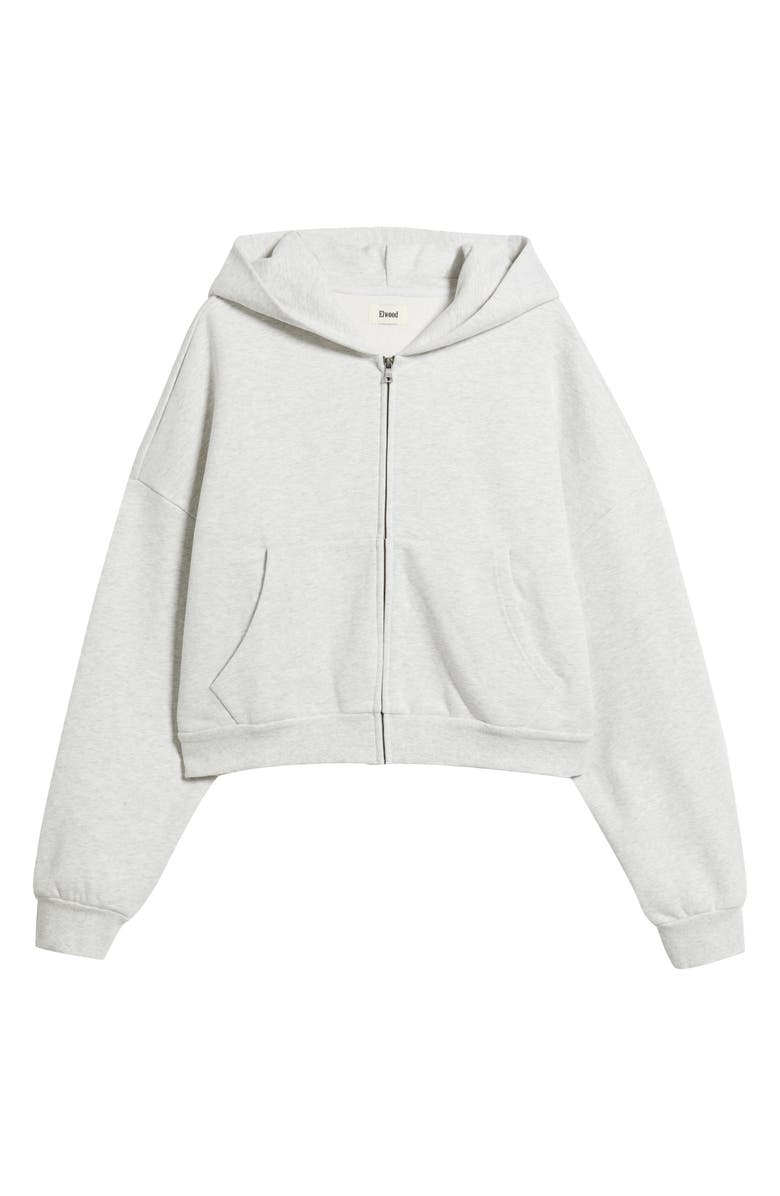 Elwood Oversize Rectangle Zip Hoodie, Alternate, color, Ash Grey