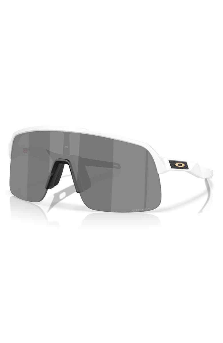 Oakley Sutro Lite 134mm Prizm<sup>™</sup> Wrap Shield Sunglasses, Alternate, color, Matte White / Prizm Black
