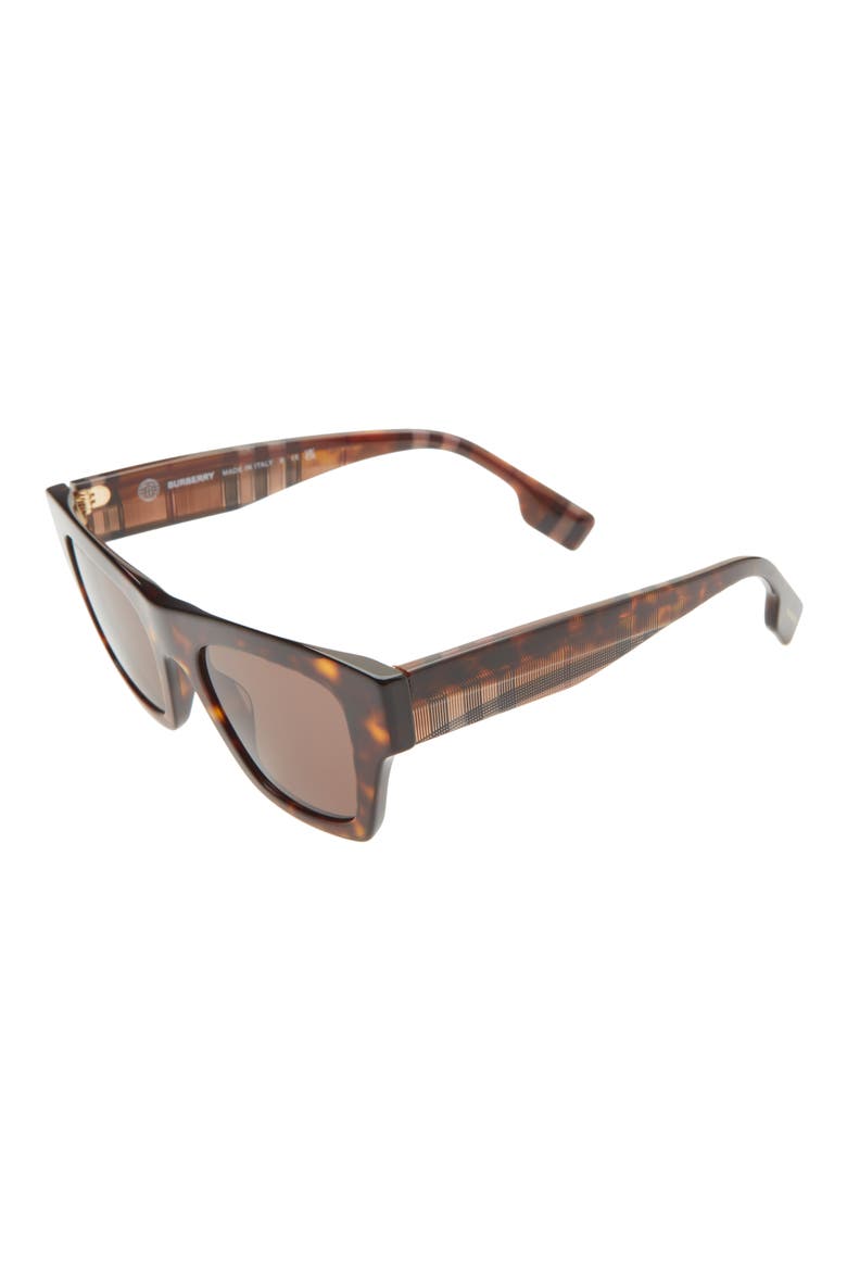49mm Square Sunglasses, Alternate, color, DK HAVANA