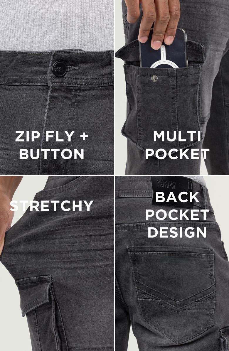 XRAY Denim Cargo Shorts, Alternate, color,