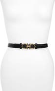 FERRAGAMO Rolo Reversible Double Gancio Leather Belt