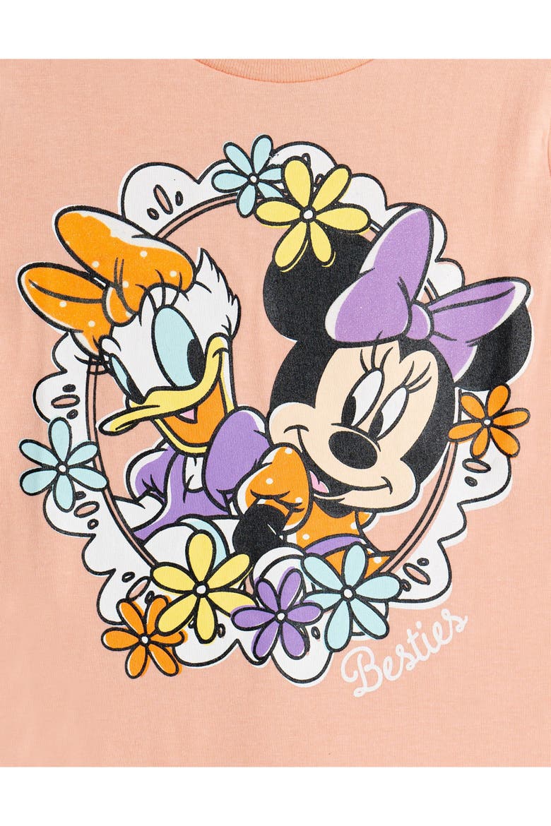 Minnie Mouse T-Shirt and Chambray Shorts Set, Alternate, color, Peach Minnie Daisy