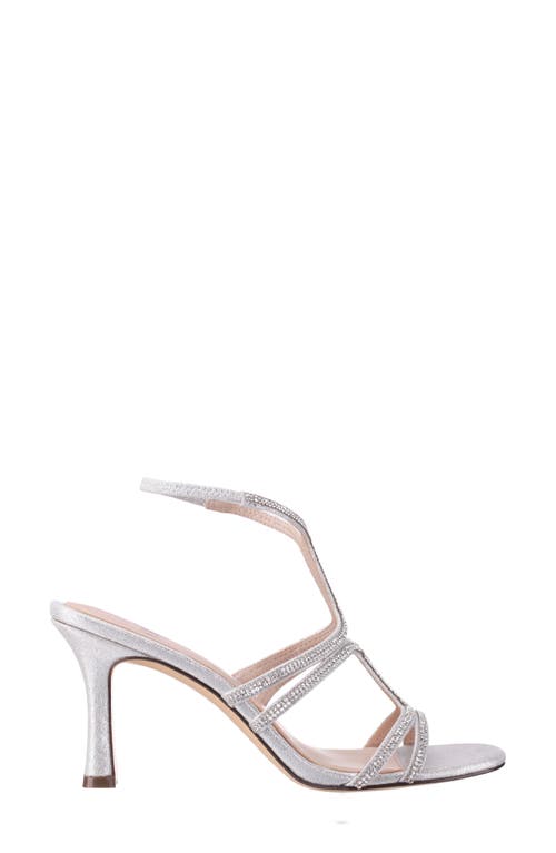 Nina Abel Ankle Strap Sandal In Silver