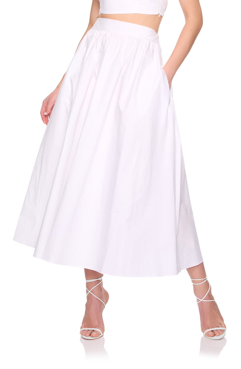 Susana Monaco Cotton Poplin Midi Skirt, Main, color, 