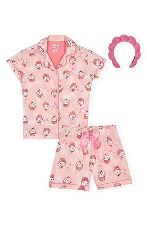 Kids' Two-Piece Short Pajamas & Headband Set (Toddler & Little Kid)