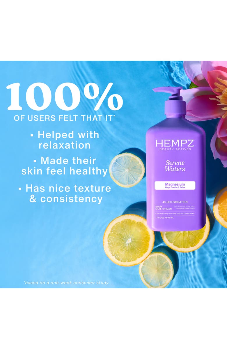 HEMPZ Serene Waters Moisturizing Body Lotion with Calming Magnesium, Alternate, color, 