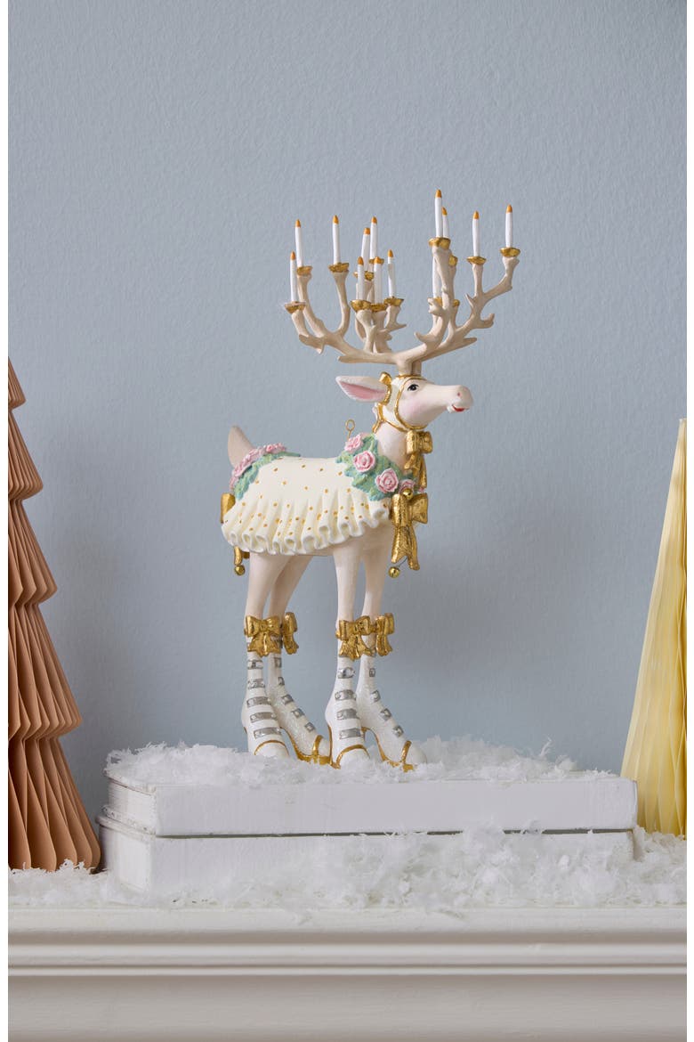 Moonbeam Donna Reindeer Christmas Ornament, Alternate, color, WHITE
