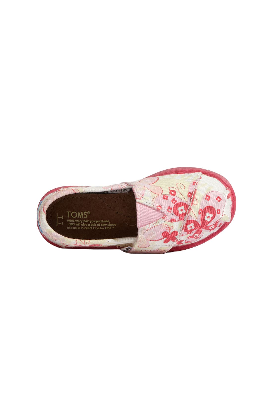 Disney, It's a Small World by TOMS 'Classic' Slip-On, Alternate, color, Butterfly