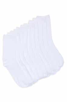 5-Pack Pointelle Ribbed Crew Socks