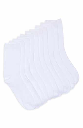 5-Pack Pointelle Ribbed Crew Socks