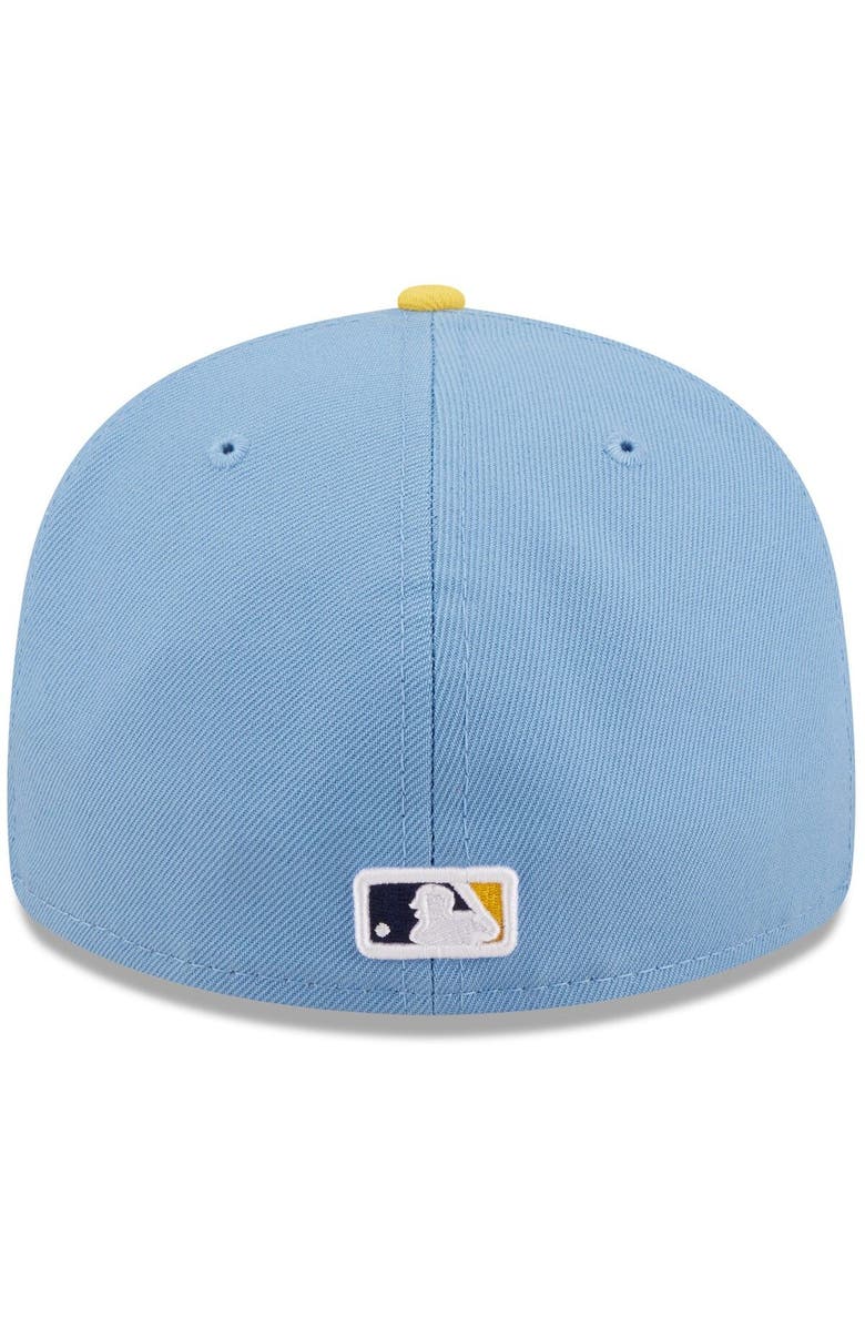 New Era Men's New Era Powder Blue Milwaukee Brewers 2022 City Connect Low Profile 59FIFTY Fitted Hat, Alternate, color, Light Blue