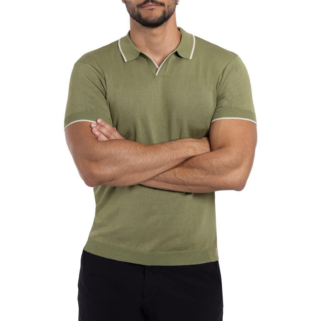 X-ray Xray V-neck Polo Sweater In Grass