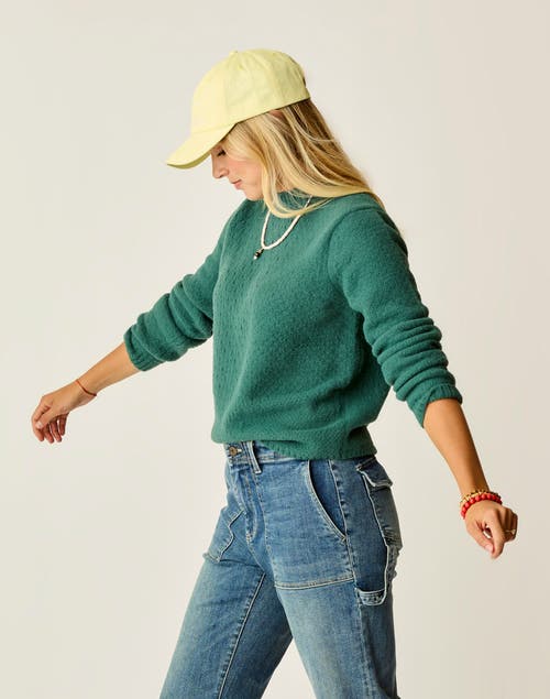 Carve Designs Monroe Stitched Sweater In Green