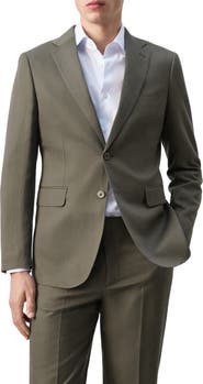 MANGO Amalfi Slim Fit Lyocell & Linen Blend Suit Jacket