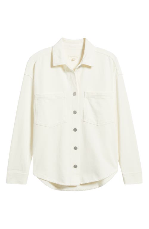 BEACHLUNCHLOUNGE BEACHLUNCHLOUNGE TIERA COTTON FRENCH TERRY BUTTON-UP SHIRT