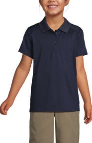 Lands' End School Uniform Girls Short Sleeve Feminine Fit Rapid Dry Polo Shirt