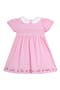 Bud Floral Embroidered Smocked Bodice Party Dress
