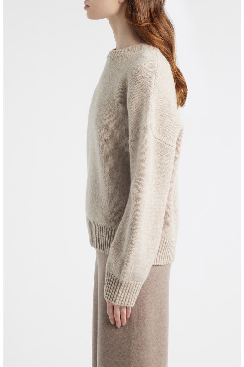 Bear Chunky Relaxed Wool Sweater, Alternate, color, OATMEAL