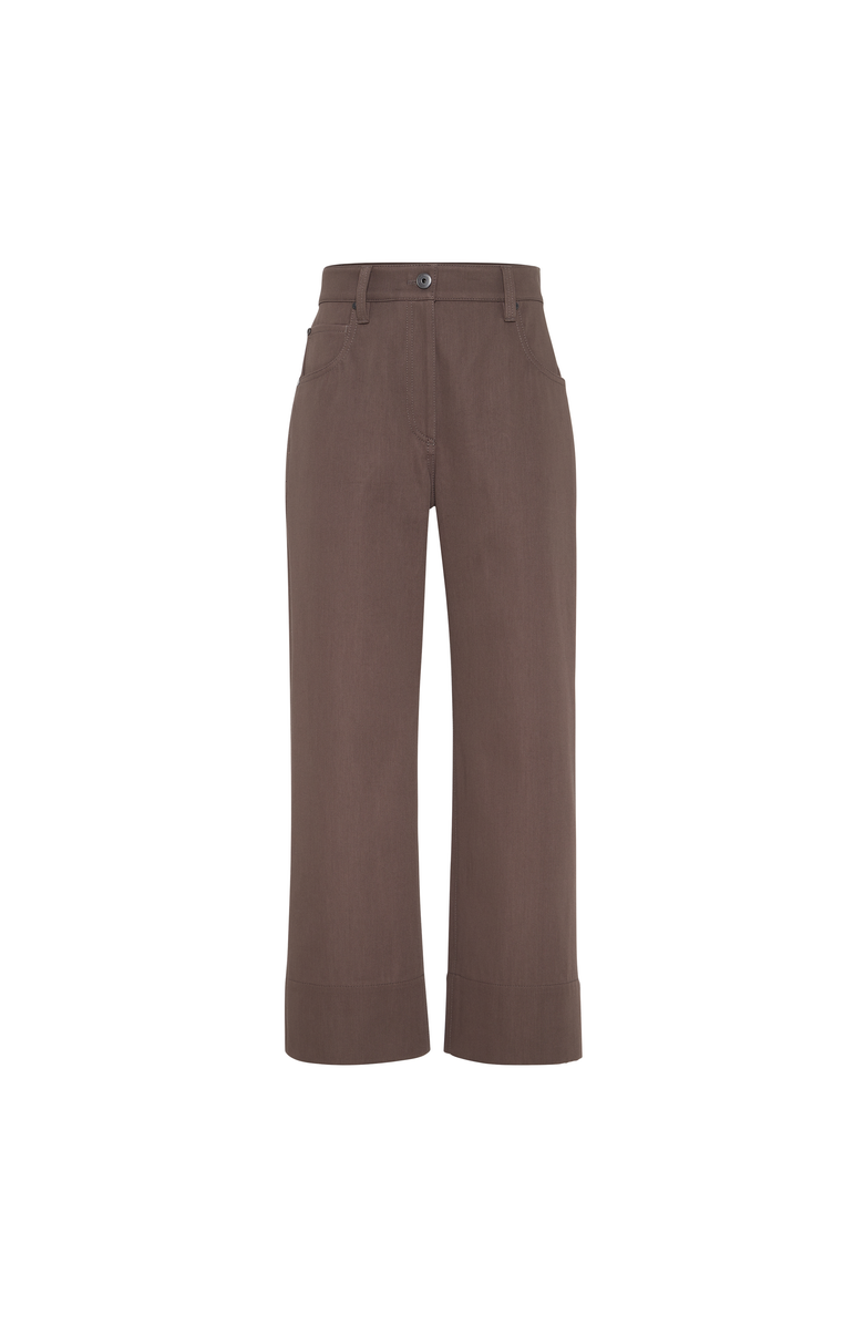 Brunello Cucinelli Square Chino trousers, Main, color, Pine Cone Brown