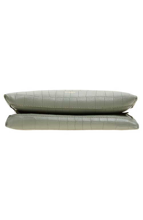 Ree Projects Elieze Soft Croc Embossed Leather Clutch