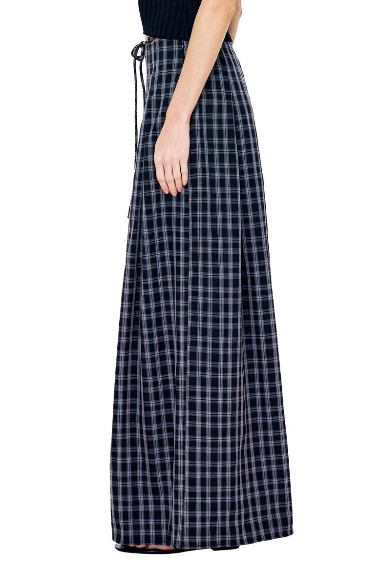 Tessa Plaid Wide Leg Pants, Alternate, color, BLACK/ WHITE