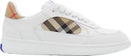 Burberry Leather and Check Terrace Sneakers