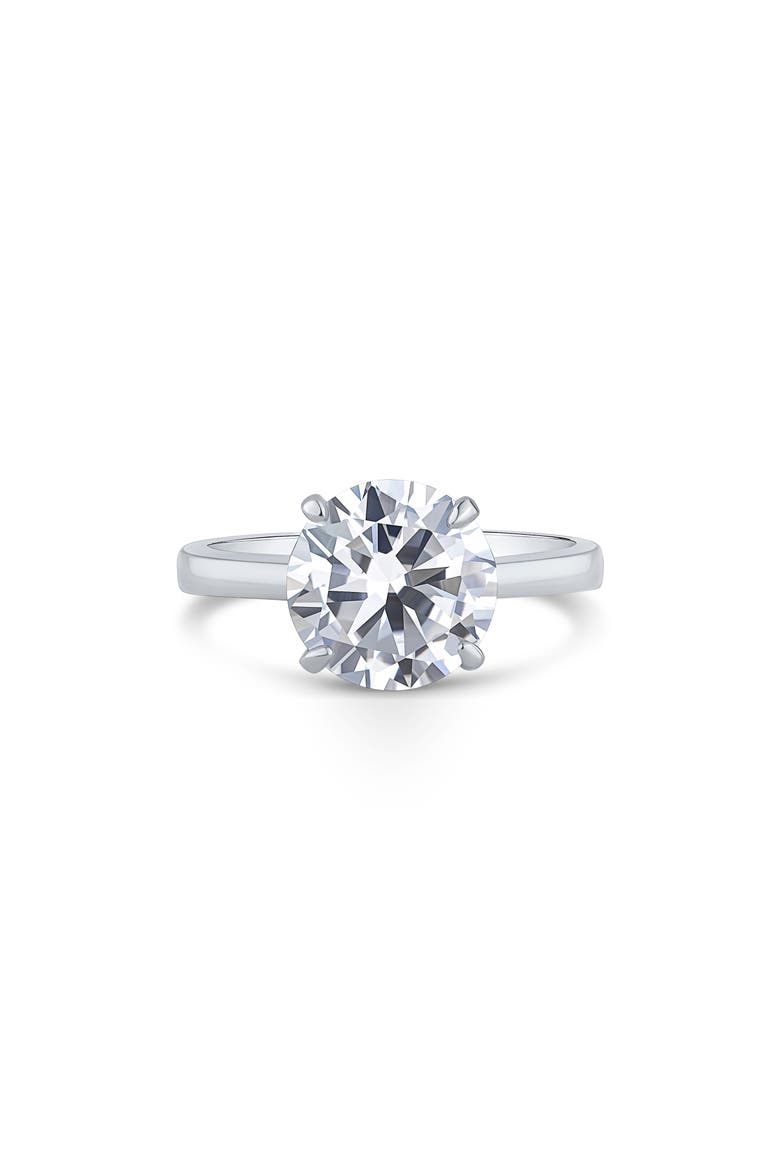 Solitaire Cubic Zirconia Ring, Main, color, CLEAR SILVER