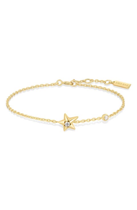 Cubic Zirconia Star Charm Bracelet