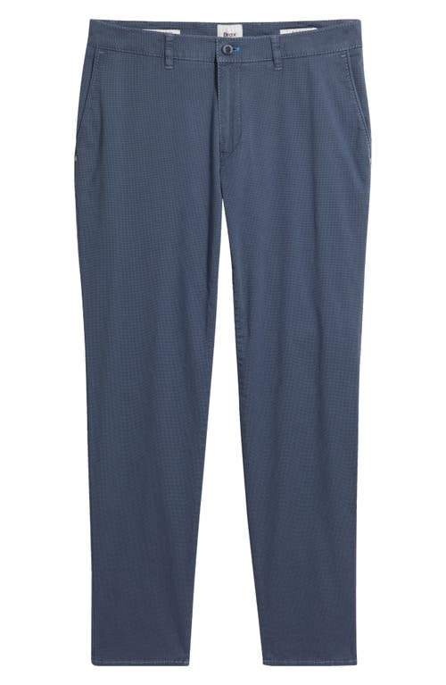 Brax Fabio Micropattern Flat Front Cotton Blend Pants In Navy