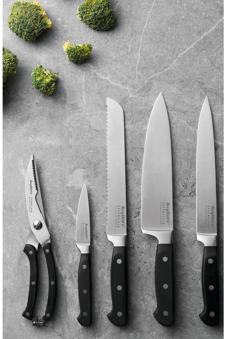Essentials 8" Stainless Steel Carving Knife, Alternate, color, BLACK