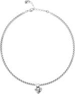 UNODE50 Sterling Silver Plated Necklace With Heart Detail