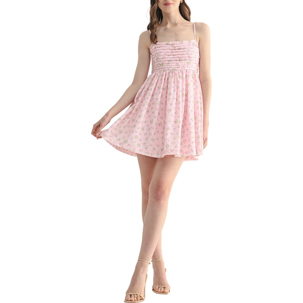 Lush Floral Embroidered Eyelet Fit & Flare Minidress