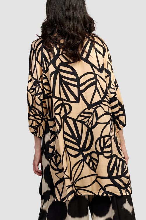 ALEMBIKA ALEMBIKA SERENE MIXED PRINT TUNIC WITH MANDARIN COLLAR