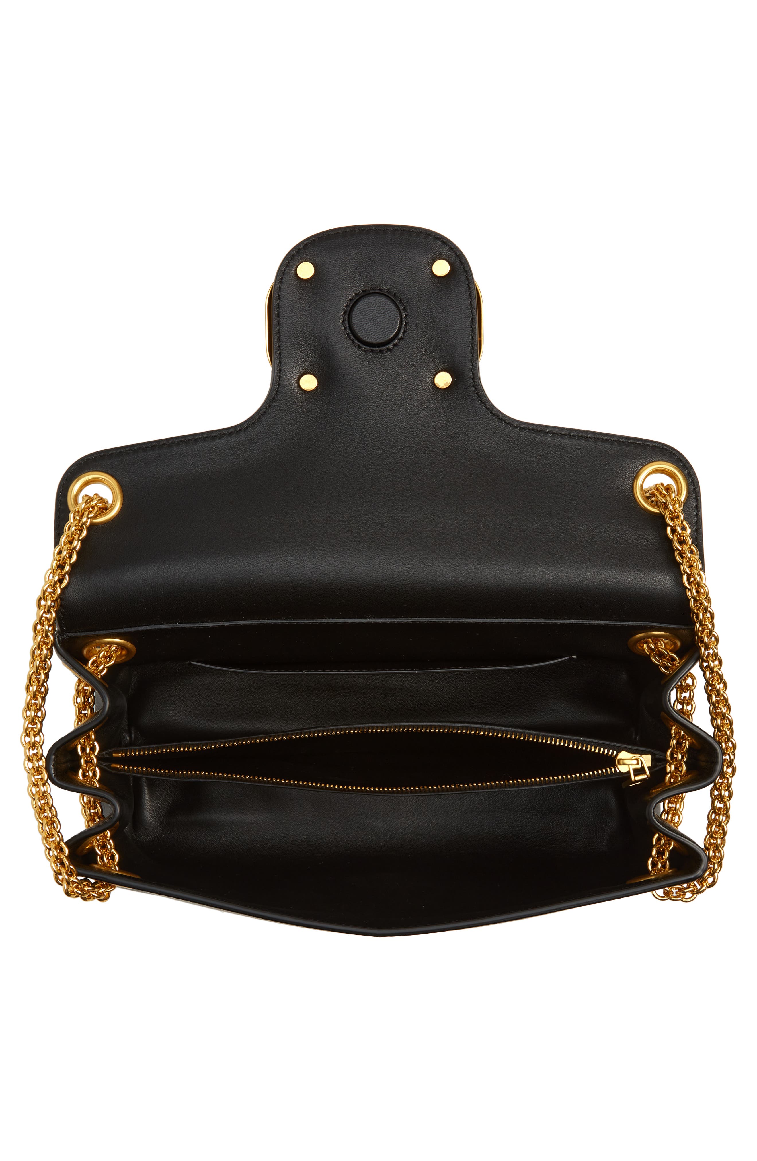 Valentino Garavani Stud Sign VLOGO Leather Shoulder Bag, Alternate, color, 